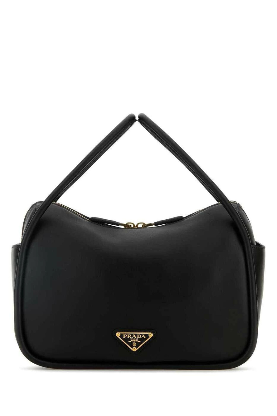 Prada Cleo Leather Shoulder Bag Black